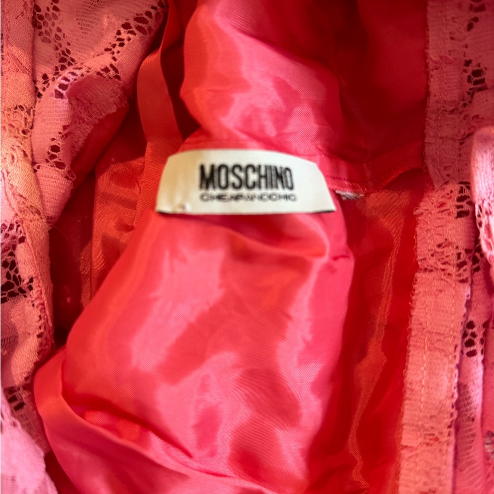 Moschino Cheap and Chic Sweetheart Animal Pattern Barbie Pink Pencil Dress Sz 2 - Picture 6 of 8